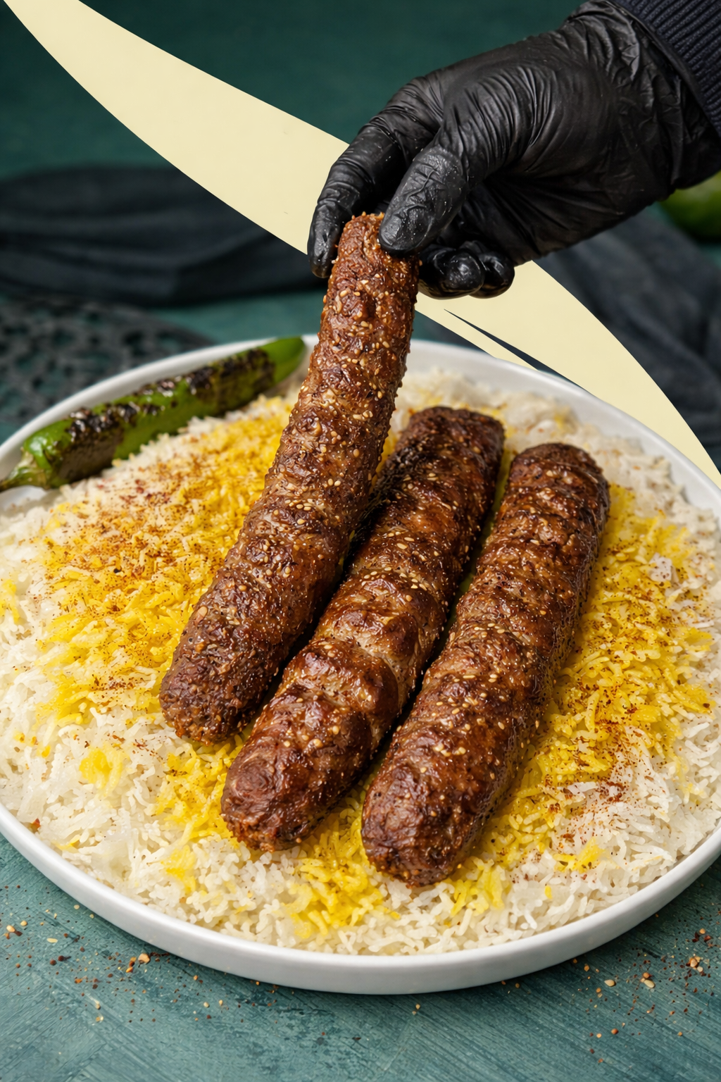 Beef Persian Kabab with Rice